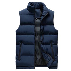 Men spring and fall Jacket Winter Vest For Down Cotton Sleeveless Waistcoat Man Big Size Warm s Coat 210923