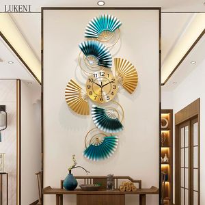 Китайский гостевой ресторан творческий свет роскошные украшения современные безмолвные часы стена 210414