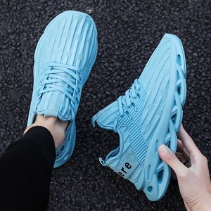 Großhandel 2021 Top Qualität Laufschuhe Männer Frauen Sport Super Light Atmungsaktiv Dreibettzimmer Weiß Blaue Outdoor Sneakers EUR 39-44 WY02-H917