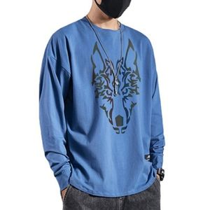 Cotton Knitted Men 'S Long Sleeve T Shirt Brand Spring Fashion Casual Tshirt T-Shirt for Male Trend