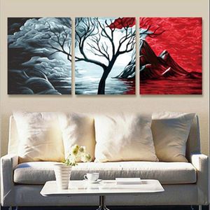 Wholesale art paintings for sale - Group buy Paintings DIY Oil Painting By Numbers Lonely Withered Tree x50cmx3pcs Triptych Kits Landscape Pictures Wall Art Home Decor