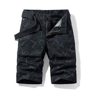 Summer Men's Camouflage Zipper Casual Pocket Regular Five-Point Pants Military Cargo Plus Size Shorts