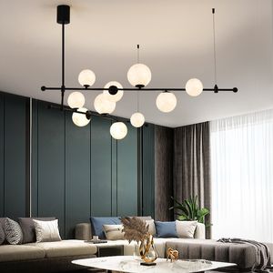 Nordic Style 3D Printing Planet Led Chandelier Lamps Creative Rotatable Rord Livingroom Hall Restaurant Cafe Bar Decor Hanginglamp