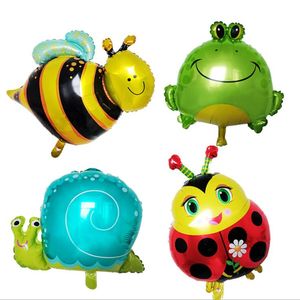 Стороны воздушные шары Большой божья коровка мультфильм насекомое пчела улитка форма алюминиевая пленка шар на день рождения