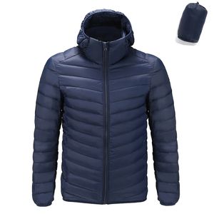 Autumn Winter Men Ultra Lightweight Packable Duck Down Jacket Water Wind-Resistant Breathable Coat Plus Size Men Hoodies Jackets 211104