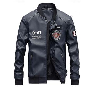 men gift Men's Baseball Leather Jacket Spring Autumn New PU Jackets Fashion Casual vintage 90's jacket outerwear