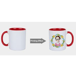 Wholesale lens china resale online - Blank Sublimation Ceramic mug colors handle Color inside white cup by Sublimations INK DIY Transfer Heat Press Print Sea Ship