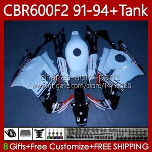 Fairings + Tank for Honda CBR 600 600F2 CBR600 F2 FS CC 1991 1992 1993 1994 63NO.102 CBR600F2 600CC 600FS Blk Blk Red 91-94 CBR600-F2 CBR600FS 91 92 93 94 Bodywork Kit