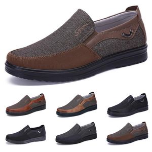 2021 Fashion designer Business style mens shoes black brown leisure soft flats bottoms men casual Dress for Party 38-44 nine