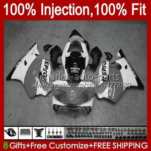 Corpo de OEM para Honda CBR600FS CBR600F4I F4 I 600cc 01-03 Bodywork 46No.199 CBR Cinza Repsol 600 F4I 600F4I FS CC 01 02 03 CBR600 F4I 2001 2002 2003 Fairing Injecção