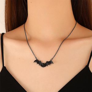 Hänghalsband punk gotisk svart bat halsband trend hip hop style halloween clavicle kedja semester smycken tillbehör gåva kvinna