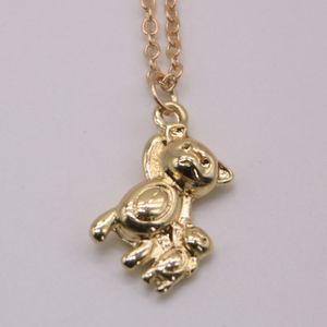 Stylish Toy Bear Pendant Catoon Animal Cute mother and son bear holding hands Neck necklace Suitable for Women or Men Party jewelry