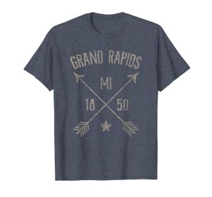 Camisa Grand Rapids MI estilo vintage envelhecido cidade natal