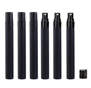 120 x 10ml fosco preta névoa pulverizador pulverizador atomizador 10 cc magro longa frascos de perfume fosco sn2919