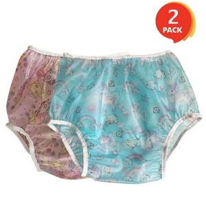 Packs ABDL Adult Baby Diapers PVC Plastic Incontinence Onesie Pants Women's Panties