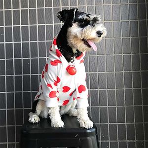 Küçük Köpekler için Köpek Hoodie Aşk Kalp Baskı Mont Fransız Bulldog Chihuahua Ceket Moda Kıyafet Yavru Pet Kostüm A136 211007