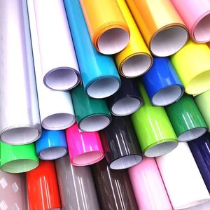 Window Stickers 1 Roll 12"x40"/30*100cm PVC Heat Transfer Film Adhesive For T-shirt DIY Multi-color Optional Easy Cut