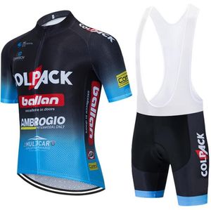 2024 Team Colpack Cycling Jersey Cykelbyxor Set 19D Ropa Mens Summer Quick Dry Pro Cykeltröjor Korta Maillot Culotte Wear