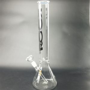 18 inç cam bong beher nargile sigara boru büyük ve kalınlık tütün için düz cam tüp
