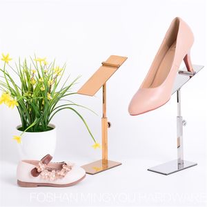 10PCS Black Silver Rose Gold Metal Shoe Show Stand Shoe Tree Display Holder Adjustable Stainless Steel Shoes Display Stand Rack