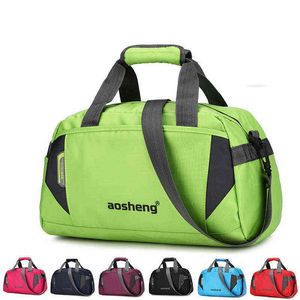 Mode Männer Frauen Training Sporttasche Nylon Ultraleicht Reise Sport Taschen Für Fitness Yoga Handtasche Kurze Reise Gepäck Handtasche Y1227