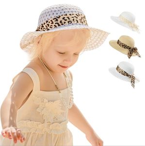 男の子の女の子の漁師の帽子ファッションヒョウプリント弓Soildカラーベビーキャップ春夏の子供用汎用帽子ZYY953
