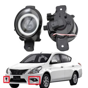 Fog light for 2001-2006 Nissan Almera II Hatchback Saloon (N16) 2 Pieces Fog-Lights LED DRL high quality Angel Eye 12v H11