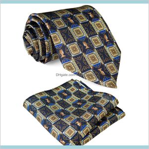 Accessori per il collo Cravatte vintage stampate con motivo floreale Multicolor 100% seta Cravatte da uomo con stampa Set di cravatte 10 cm Marchio di moda257q