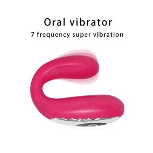 NXY Giocattoli per adulti AY Tesco Massaggiatore vibrante per bocca in silicone Vibratori orali Vibrazione a 7 velocità Prodotti del sesso orale ricaricabili per sesso di coppia per adulti 1202