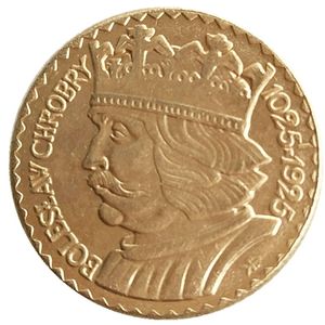 Polonia 20 Zlotych 1925 Placcato Oro Copia Moneta Ottone Ornamenti Artigianali monete replica accessori per la decorazione della casa