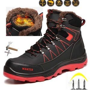 Sapatos de Segurança de Inverno Homens Trabalho de Aço Botas de Ar Botas de Ar Punture-Proof Sapatilhas Respiráveis ​​Zapatos de Seguridad 211217