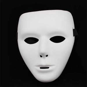 Jabbawockeez Düz Beyaz Yüz Cadılar Bayramı için Tam Maske Masquerade Drama Parti Hip-Hop Hayalet Dans Performansları PHJK2105 Sahne