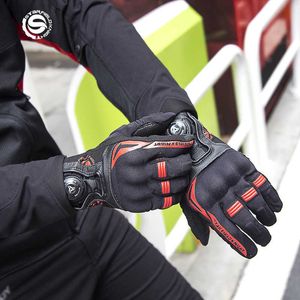 SKF 2020 new Motorcycle summer air hole riding gloves male touch screen rotating button rider protective gloves female H1022