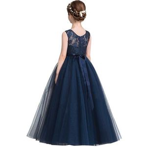 Vestito da principessa per bambini Vestito da festa per ragazza Vestito lungo in tulle per bambini fantasia per ragazza Abito da sposa fiore Abbigliamento per bambina 5 8 10 anni Q0716