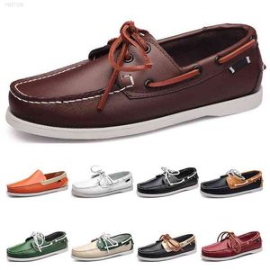 Running Thirty British Leather Mens Shoes Style Black White Brown Green Yellow Red Fashion Outdoor Comfortable Breat 14