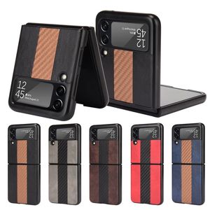 Luxury Litchi Hybrid Folding Design Dexterity and Touchness Cases Shockproof Anti-Scratch Full Body Protective For Samsung Galaxy Z Flip 3 4 5G Flip3