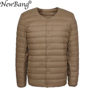 Bang Brand Men's Down Jacket Ultra Light Down Jacket Men Slim Windproof Portable Lightweight Coat Warm Liner 211124