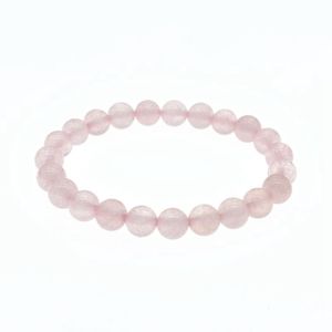 6 8 10 mm Pink Rose powder Crystal quartz natural stone Bracelet Elastic pulse jewelry 1160 T2