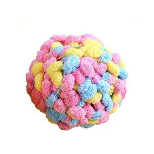 1 PC Gruby Wełniany Duży Soft Rainbow Prom Yarn Ręcznie Dzianie Crochet Przędza Do DIY Koc Poduszki Kolorowe Pompom Nici FZ375 Y211129