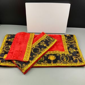 3 pcs toalha conjunto de design de moda impressão 100% toalhas de banho de algodão macio e alta qualidade vermelho