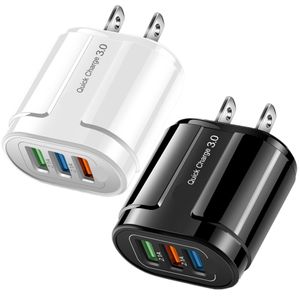 Carga rápida universal qc3.0 3 portas usb 1 2 portas carregador de parede adaptador de energia para iphone 7 8x12 13 14 15 samsung huawei android telefone pc