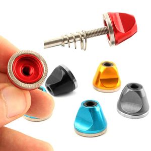 Wholesale bicycle hub brake resale online - Bike Brakes Mountain Bicycle Hub Nut Anti slip M5 Wheel Nuts Quick Release Axle Bolt Optional Color Aluminum Alloy Component