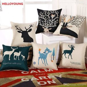 Luxury Cushion Cover Pillow Case Home Textiles supplies Lumbar Pillow Deer head decorative throw pillows chair seat