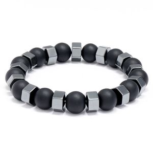 Handmade 10mm frisado fios charme pulseiras para homens mulheres festa clube decoração elástico moda jóias