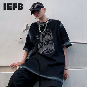 IDEEFB High Street Wiertło Litery Drukowane T-Shirt Street Hip-Hop Oversize Luźne Mężczyźni i Kobiety Koszulki z krótkim rękawem Topy 9Y5721 210524