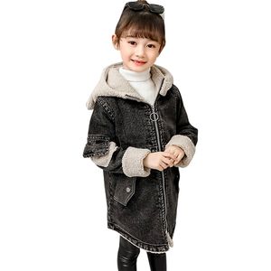 Cappotto di jeans per ragazze Capispalla patchwork Autunno Inverno Giacca per bambini Abbigliamento per adolescenti 6 8 10 12 14 210527