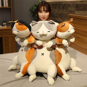 Plush Toys Animal Cat Dog Cute Creative Long Soft Office Lunch Break Nap Sleeping Pillow Cushion Stuffed Gift Doll for Kids 211203