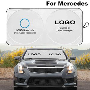 For Mercedes AMG Car Sunshade Collapsible Window Film Windshield Visor Cover UV Protect Reflector Sun shade for Benz CLA GLA CL Car
