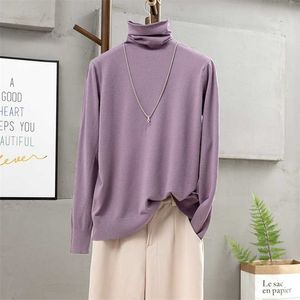 Autumn Warm Soft Cashmere turtleneck Pullovers Sweaters female Winter Korean Slim-fit pull sweater womens clothes Pullovers 211218
