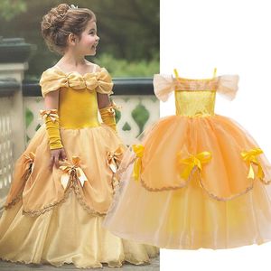 Vestidos de meninas meninas fantasia de princesa crianças halloween carnaval cosplay festa crianças disfarce sem ombros
